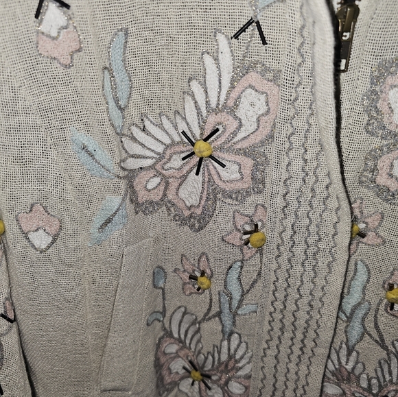 Anthropologie Aquilia Embroidered Jacket by Bl-nk - Picture 4 of 4